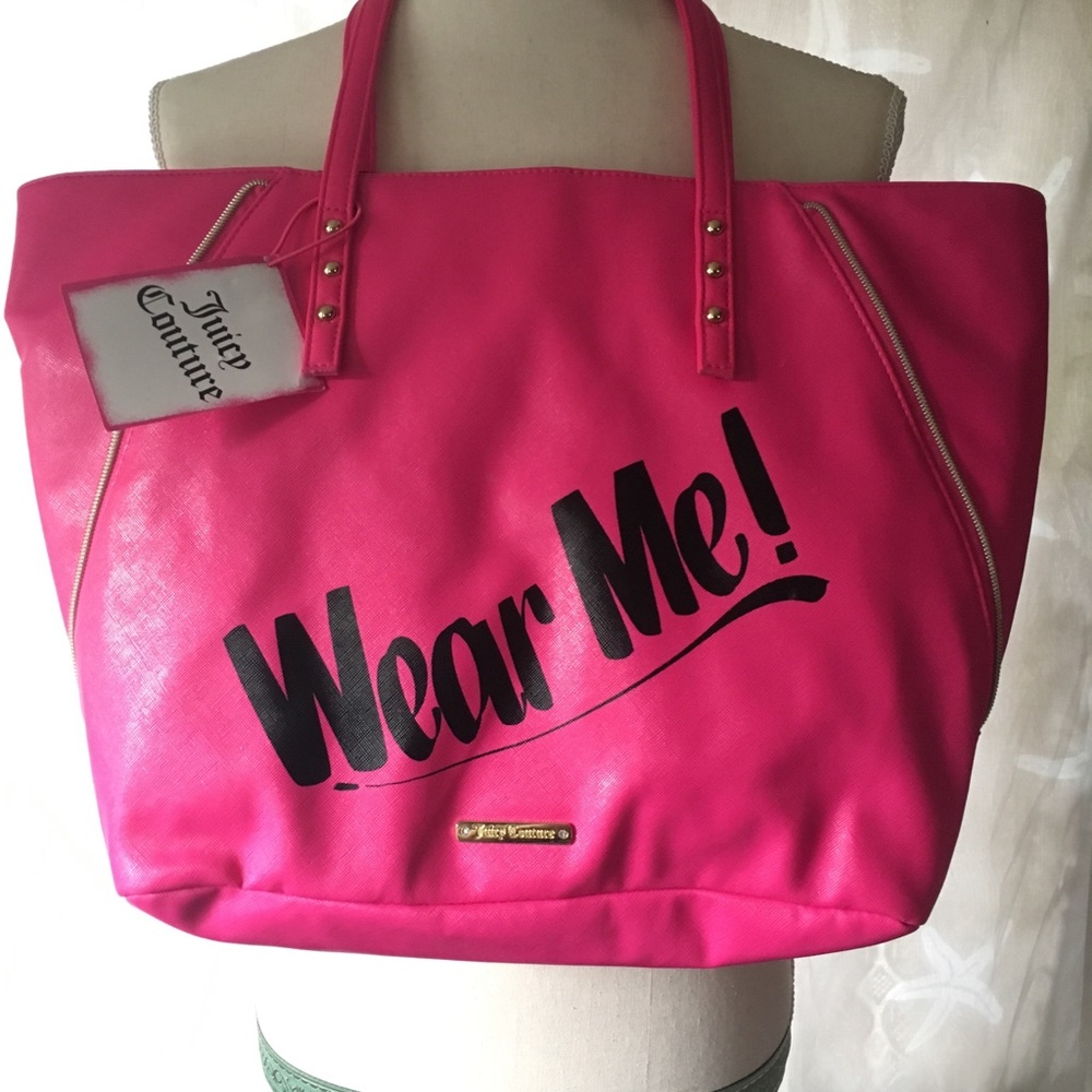 NWTs Juicy Couture Hot Pink Tote Bag Handbag Purse